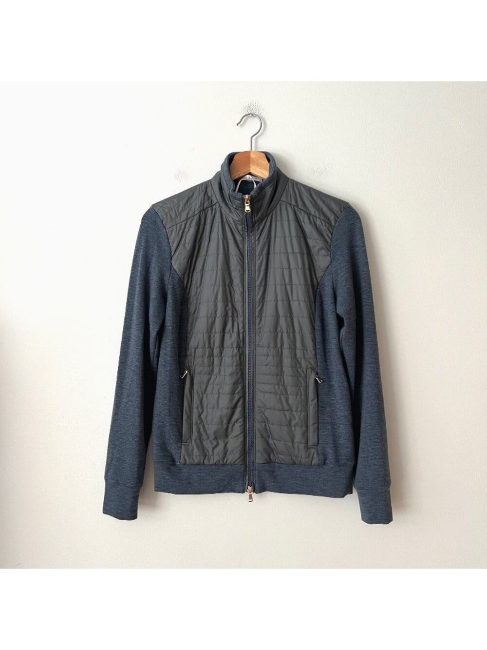 Fairway & Greene Augusta Lightweight Quilted Jacket Blue Gray Women's Size Small